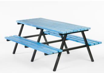 Mobiliario urbano reciclado - banco picnic Netcycle